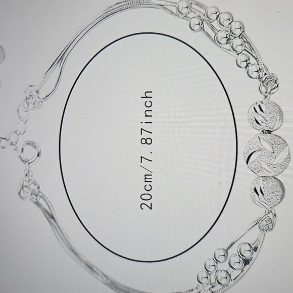 NWT Dagerwz Elegant Silver Heart & Zircon Adjustable Silver Bracelet - Picture 8 of 9